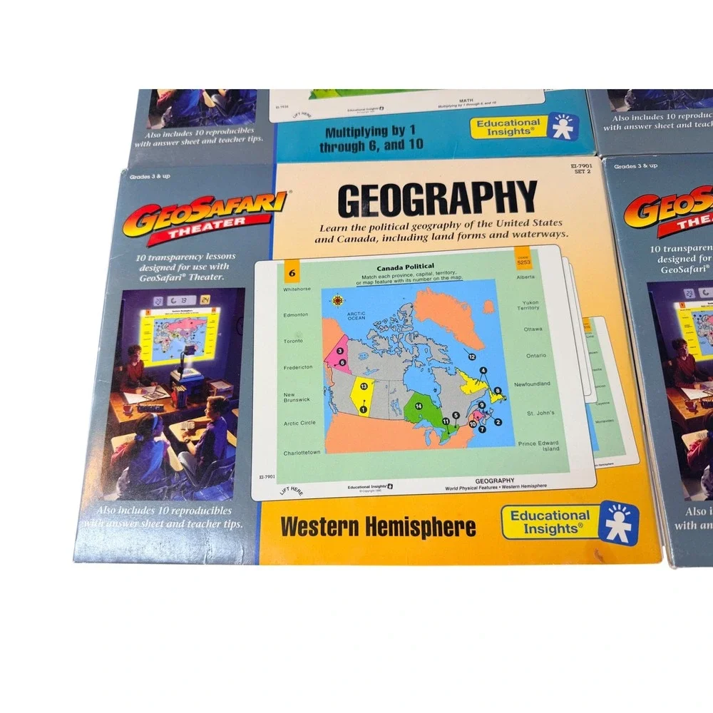 GeoSafari Theater Educational‎ Set of 4 Math Sealed Geography Lessons